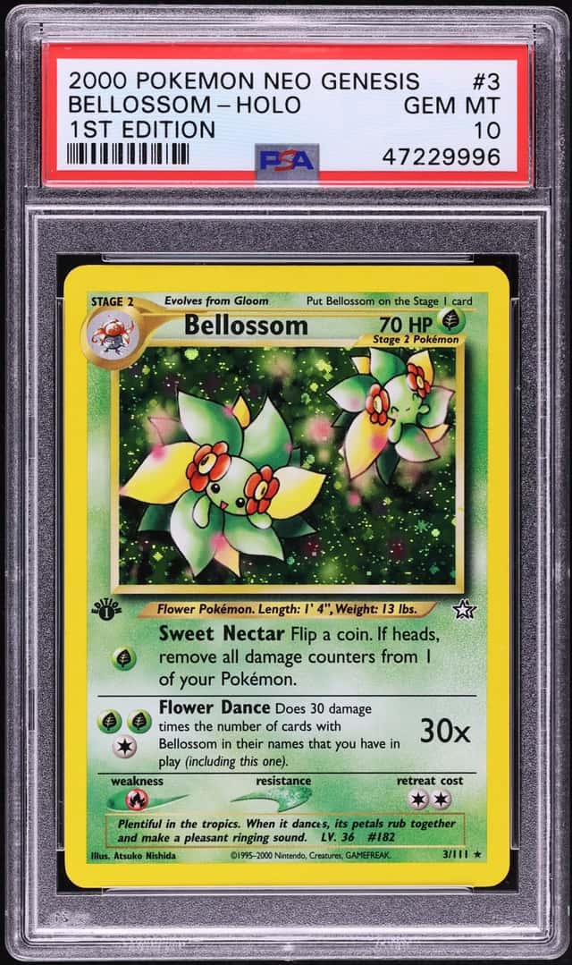 2000 Pokemon Neo Genesis 1st Edition Holo Bellossom #3 PSA 10 GEM MINT