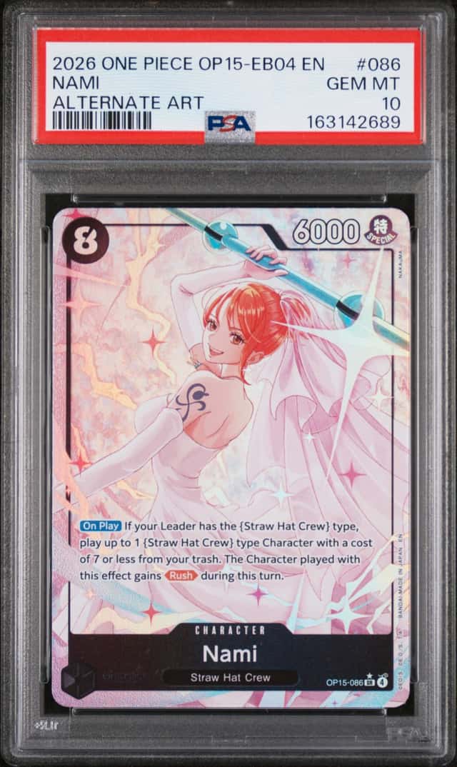 2026 One Piece "Wedding Nami" Adventure on Kami's Island OP15 086 Alt Art PSA 10