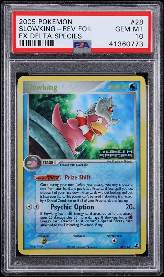 2005 Pokemon EX Delta Species Reverse Holo Slowking #28 PSA 10 GEM MINT