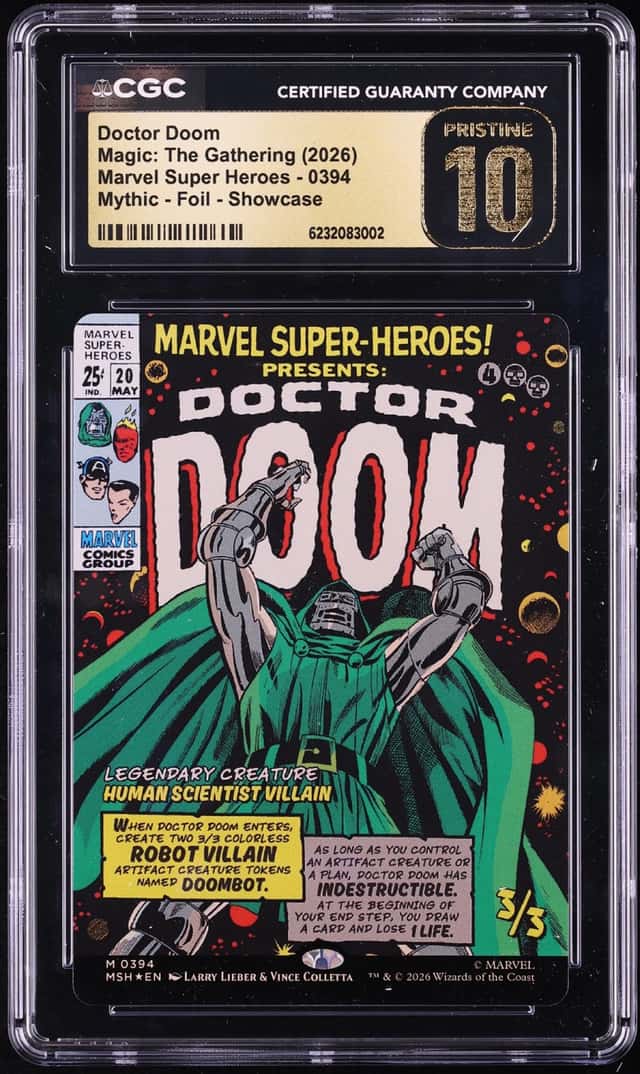 2026 Magic The Gathering Marvel Super Heroes Foil Showcase Doctor Doom #0394 CGC 10 PRISTINE