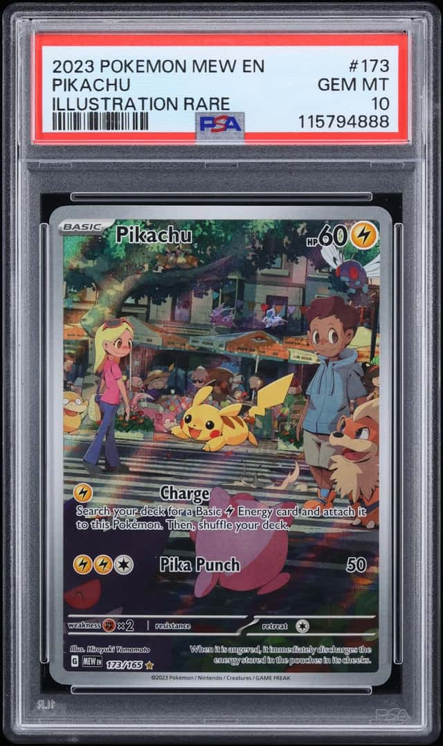 2023 Pokemon Scarlet & Violet 151 IR Pikachu #173 PSA 10 GEM MINT