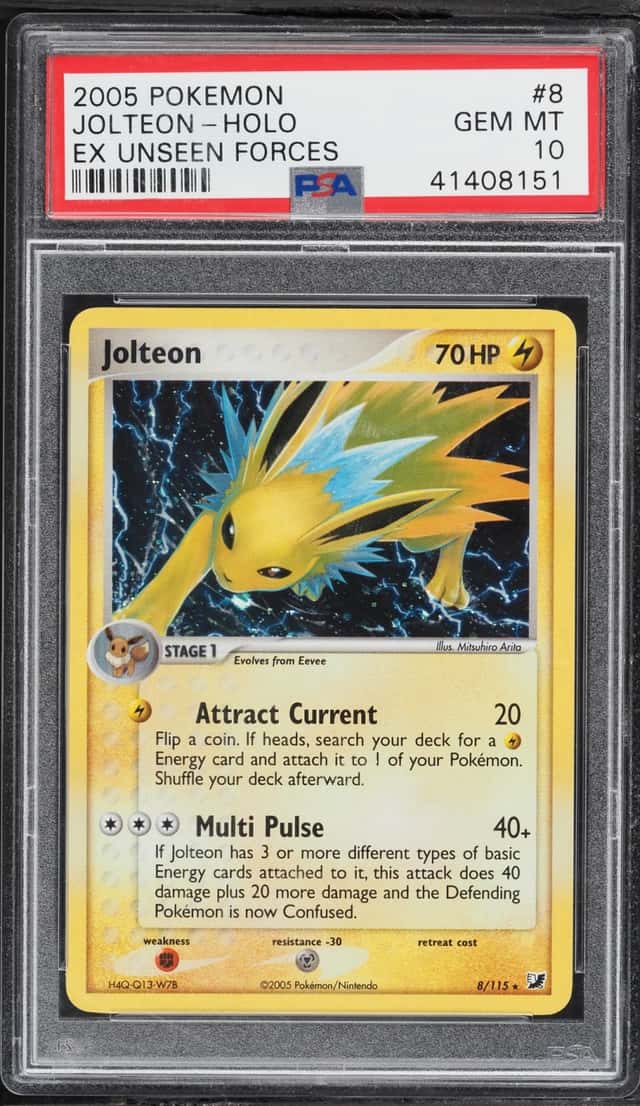 2005 Pokemon EX Unseen Forces Holo Jolteon #8 PSA 10 GEM MINT