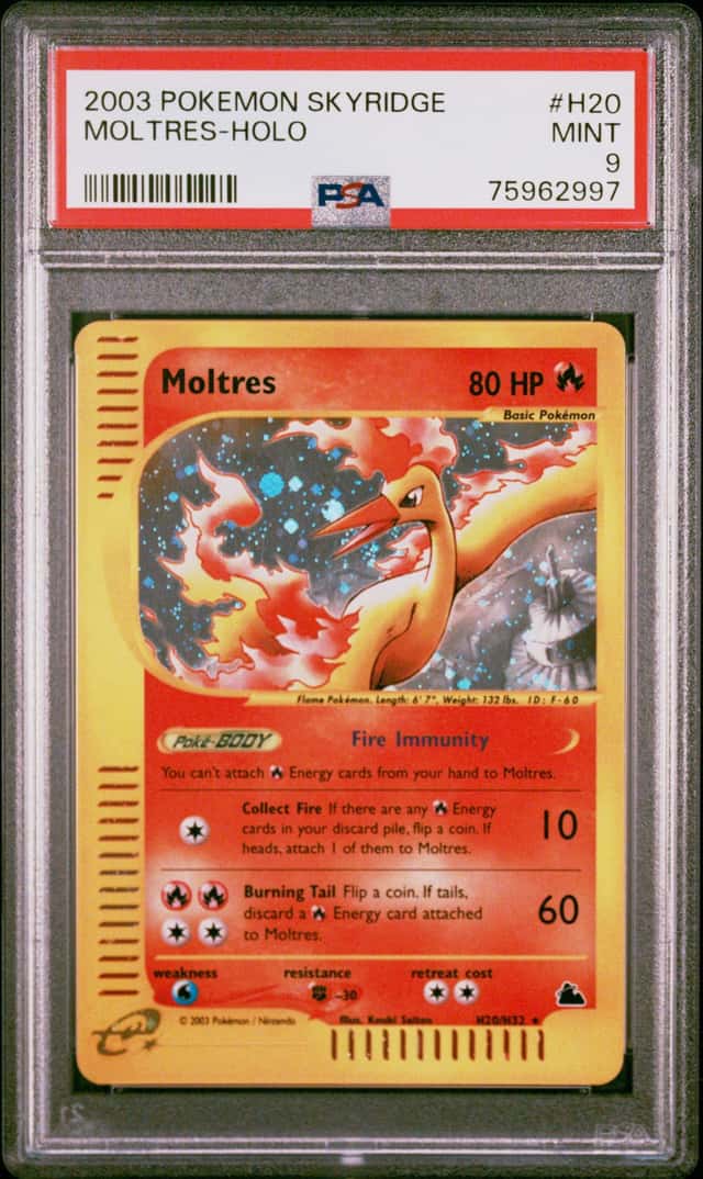 2003 Pokemon Skyridge Holo Moltres #H20 PSA 9 MINT