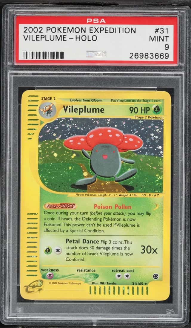 2002 Pokemon Expedition Holo Vileplume #31 PSA 9 MINT