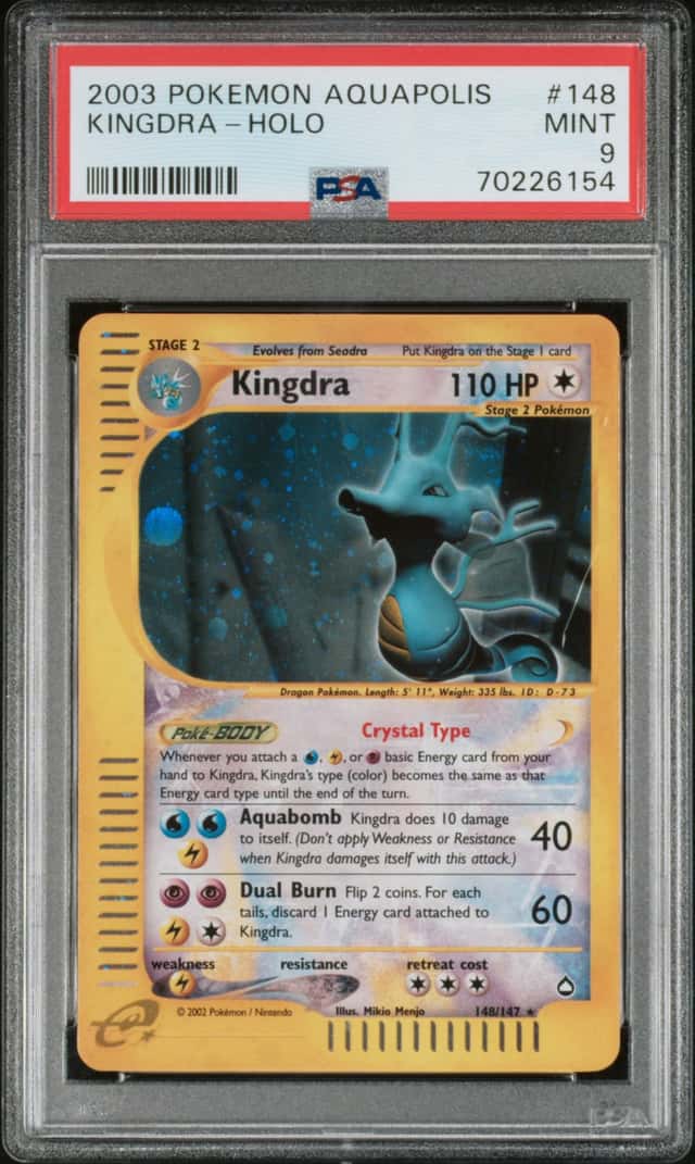 2003 Pokemon Aquapolis Holo Kingdra #148 PSA 9 MINT