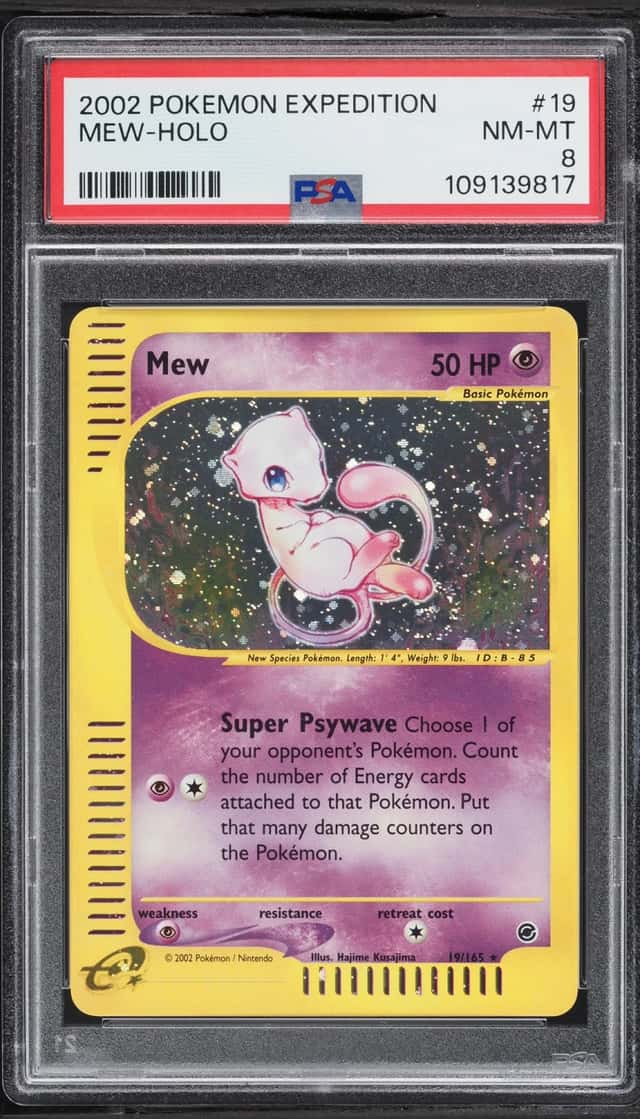 2002 Pokemon Expedition Holo Mew #19 PSA 8 NM-MT
