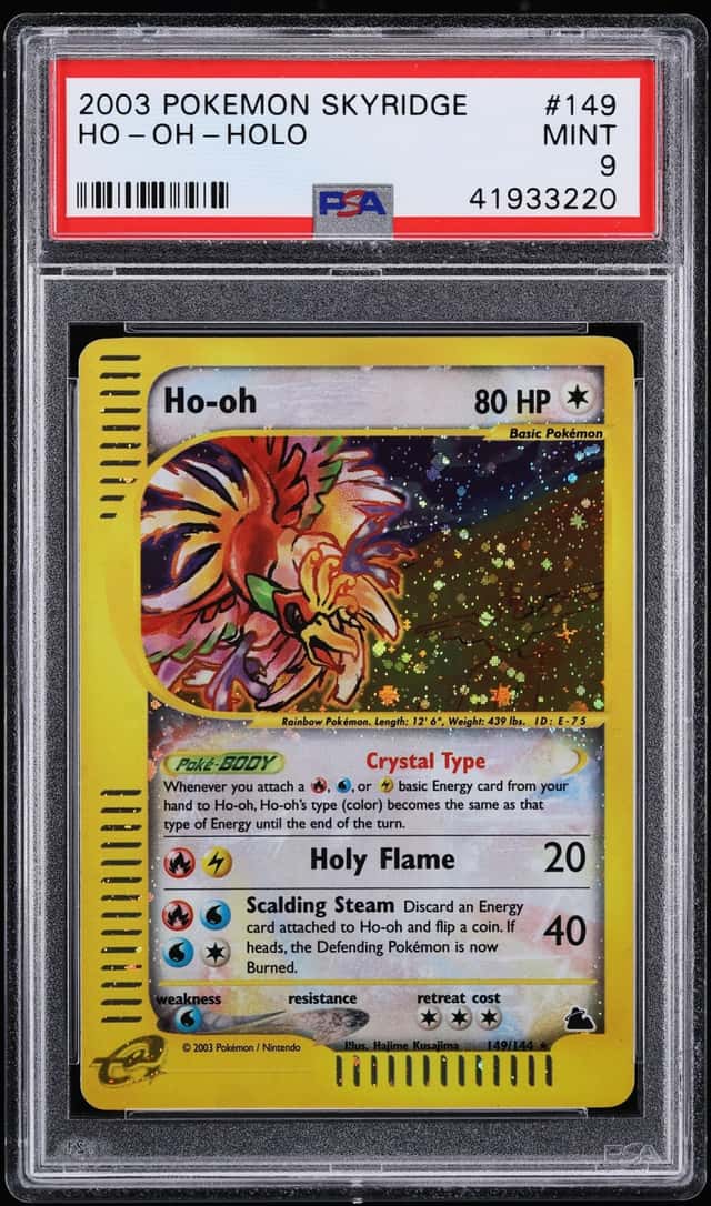 2003 Pokemon Skyridge Holo Crystal Ho-Oh #149 PSA 9 MINT