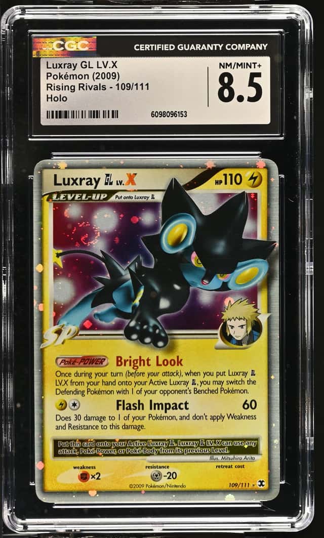 2009 Pokemon Platinum Rising Rivals Holo Luxray GL LV.X #109 CGC 8.5 NM-MT+