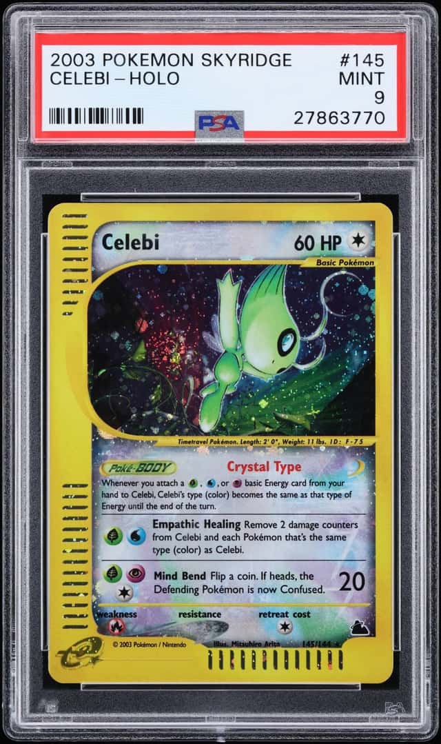 2003 Pokemon Skyridge Holo Crystal Celebi #145 PSA 9 MINT