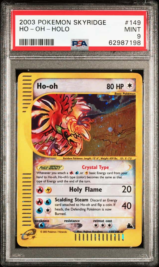2003 Pokemon Skyridge Holo Crystal Ho-Oh #149 PSA 9 MINT