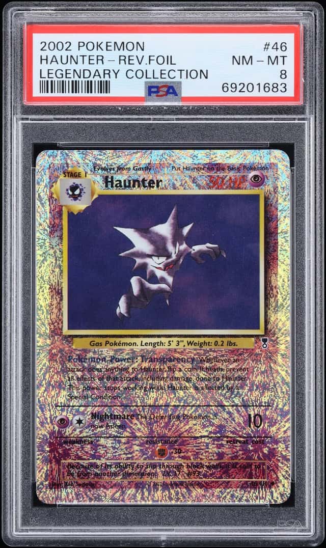2002 Pokemon Legendary Collection Reverse Holo Haunter #46 PSA 8 NM-MT
