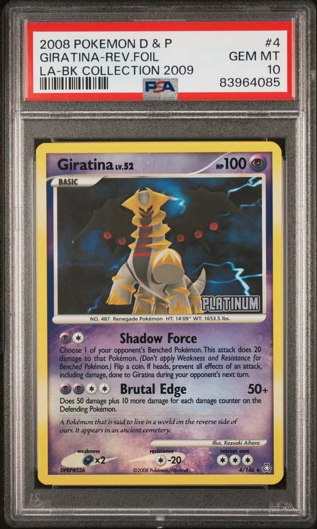 2008 Pokemon Diamond & Peal Legends Awakened Reverse Holo Giratina #4 PSA 10 GEM MINT