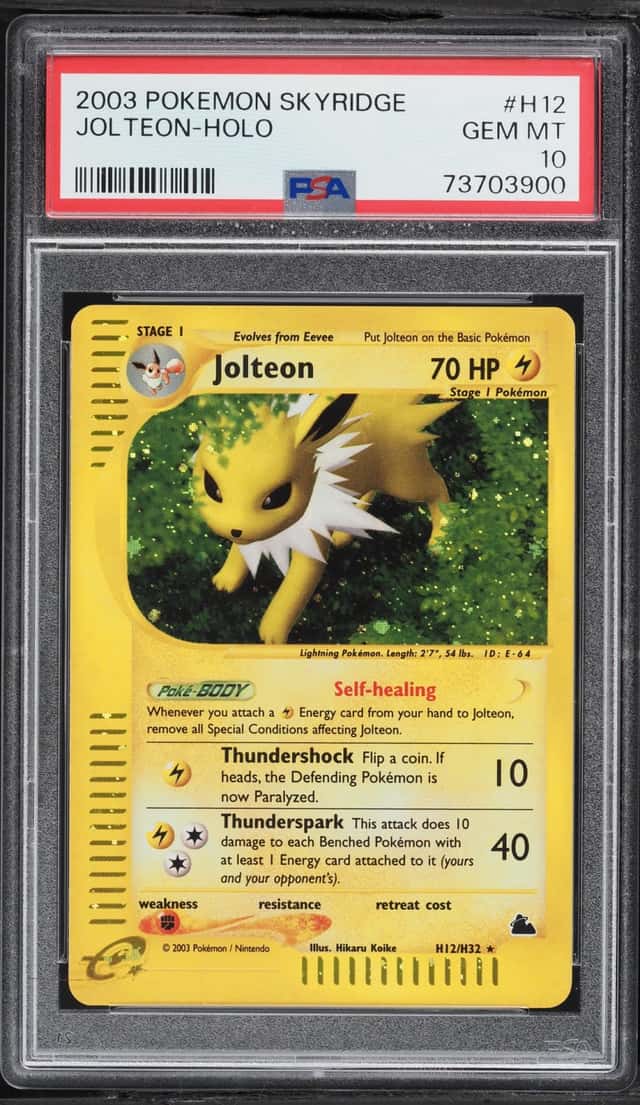 2003 Pokemon Skyridge Holo Jolteon #H12 PSA 10 GEM MINT