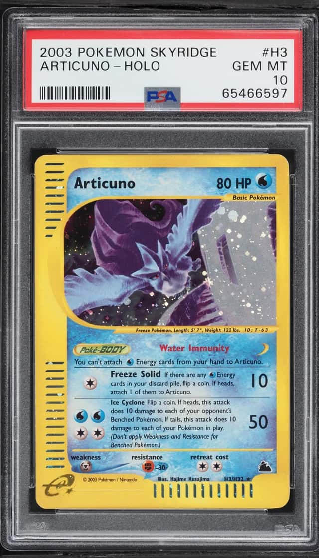 2003 Pokemon Skyridge Holo Articuno #H3 PSA 10 GEM MINT