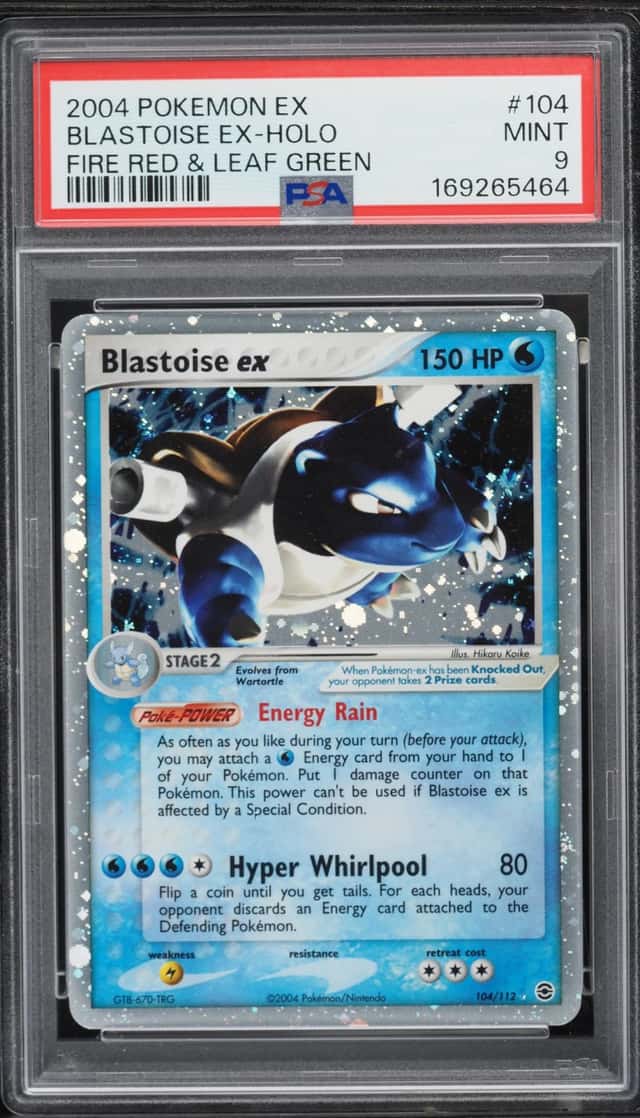 2004 Pokemon EX Fire Red & Leaf Green Holo Blastoise Ex #104 PSA 9 MINT