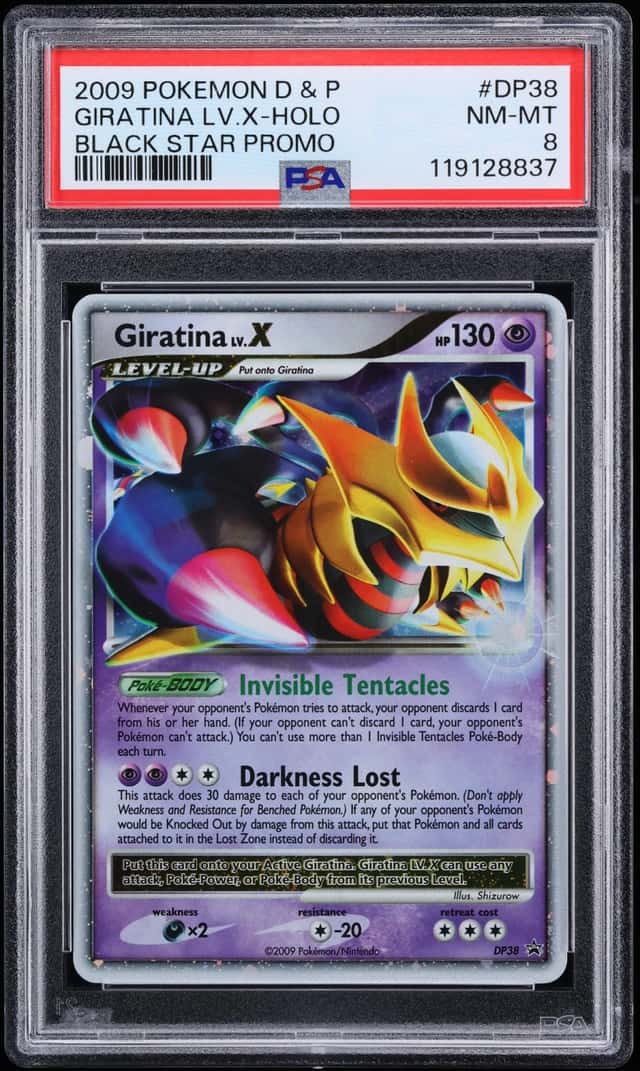 2009 Pokemon Diamond & Pearl Black Star Promo Holo Giratina Lv.X #DP38 PSA 8 NM-MT