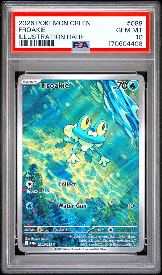 2026 Pokemon Mega Evolution Chaos Rising IR Froakie #088 PSA 10 GEM MINT