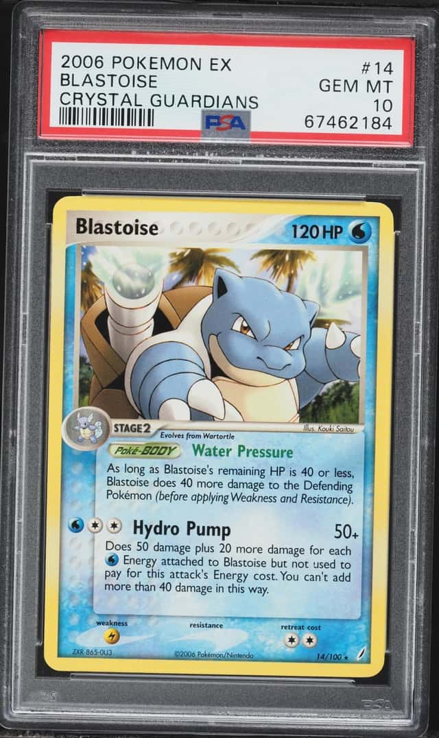 2006 Pokemon EX Crystal Guardians Blastoise #14 PSA 10 GEM MINT