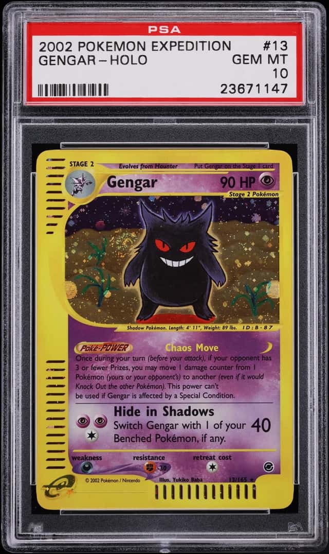 2002 Pokemon Expedition Holo Gengar #13 PSA 10 GEM MINT