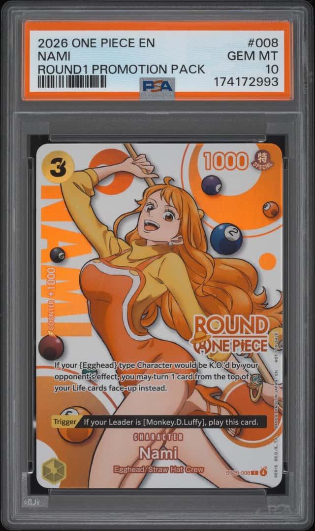 2026 ONE PIECE ROUND1 PROMOTION PACK #008 NAMI PSA 10