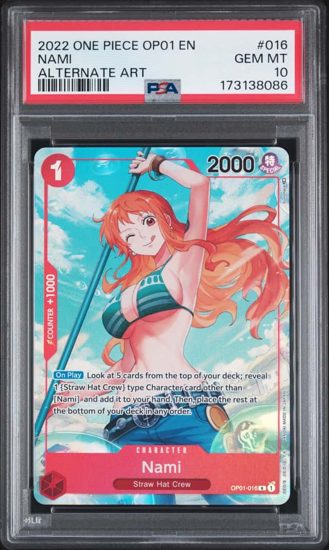  ONE PIECE NAMI 2022 ROMANCE DAWN #016 ALTERNATE ART PSA 10