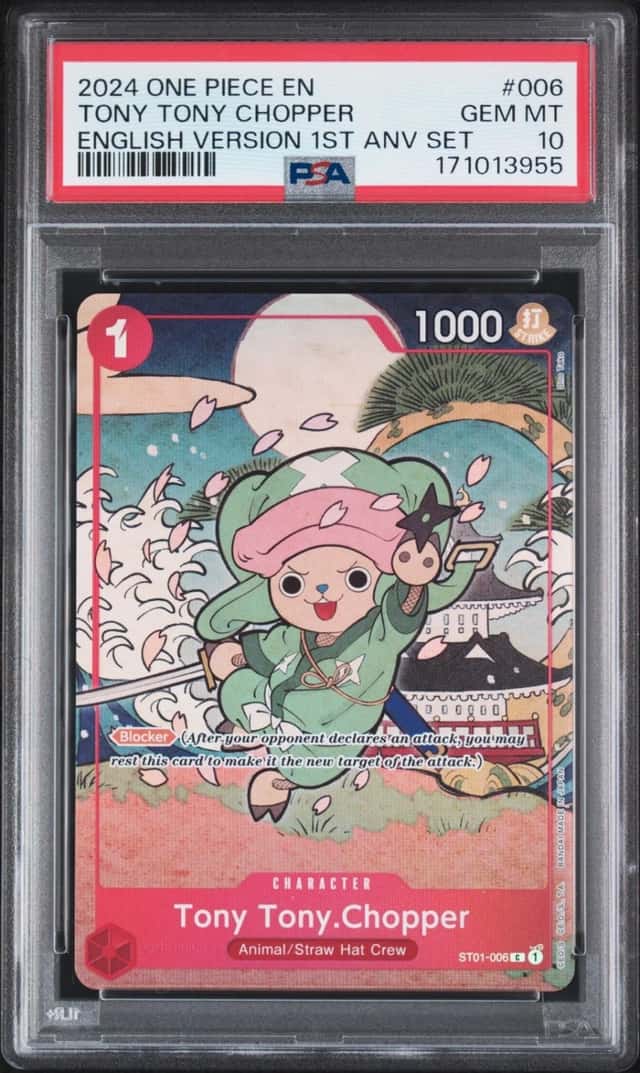 2024 ONE PIECE ENGLISH VERSION 1ST ANNIVERSARY SET #006 TONY TONY CHOPPER PSA 10