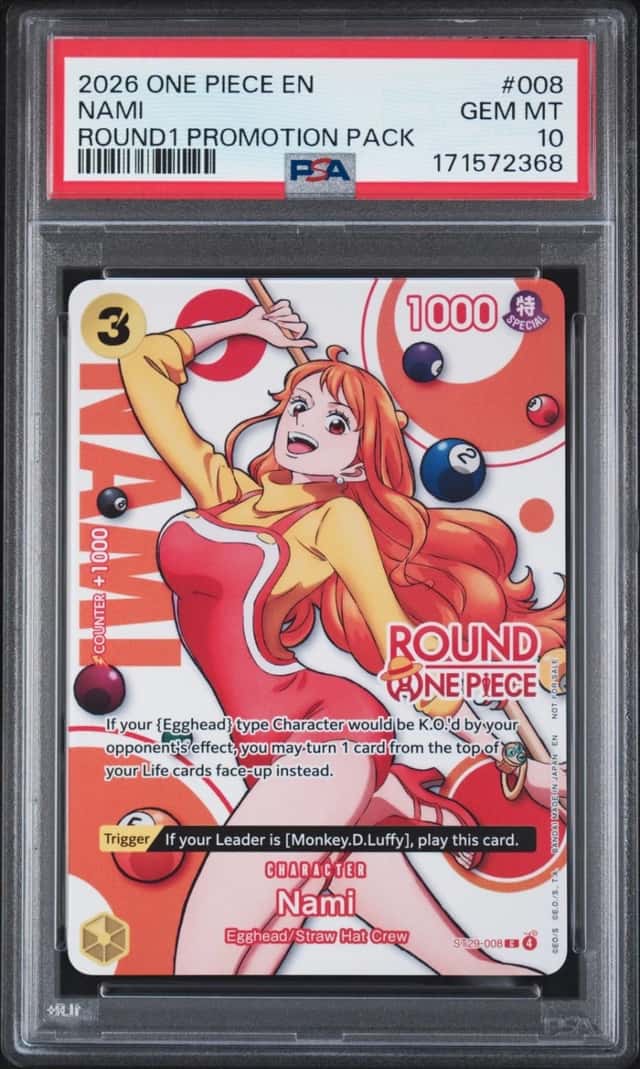 2026 ONE PIECE ROUND1 PROMOTION PACK #008 NAMI PSA 10