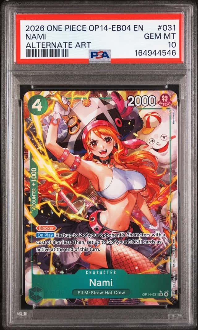 2026 ONE PIECE OP14-EB04-THE AZURE SEA'S SEVEN ALTERNATE ART #031 NAMI PSA 10