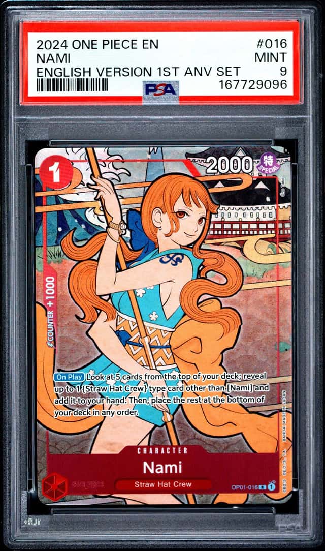 2024 ONE PIECE ENGLISH VERSION 1ST ANNIVERSARY SET #016 NAMI PSA 9