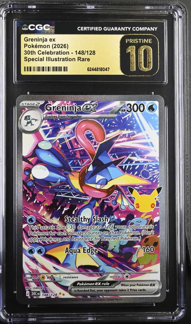 2026 Pokemon 30th Celeb Greninja ex Special Illustration Rare #148/128 CGC 10