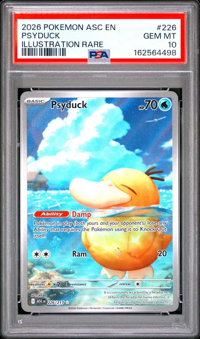 2026 POKEMON ASC EN-ASCENDED HEROES ILLUSTRATION RARE #226 PSYDUCK PSA 10
