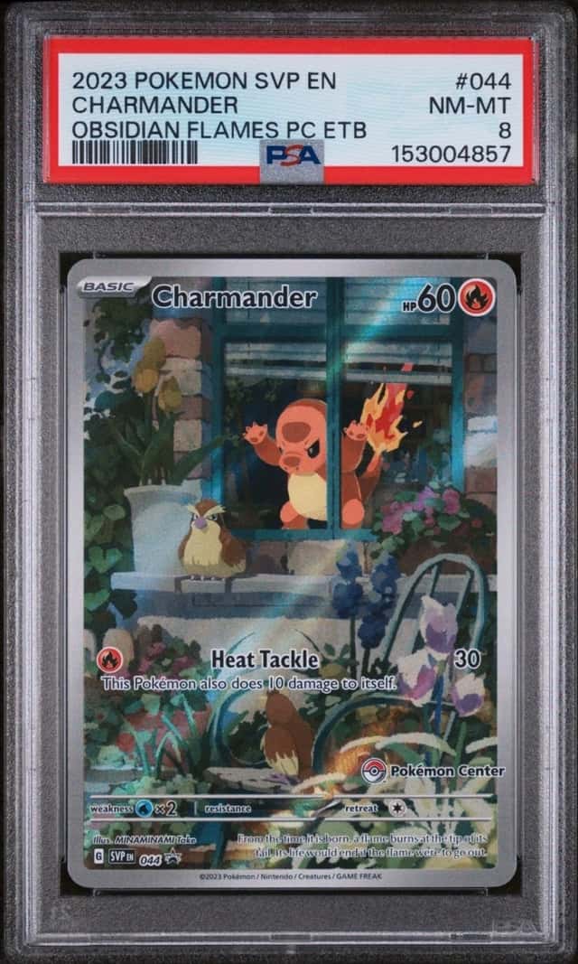 2023 Pokemon Charmander SVP044 Obsidian Flames PC ETB Promo PSA 8