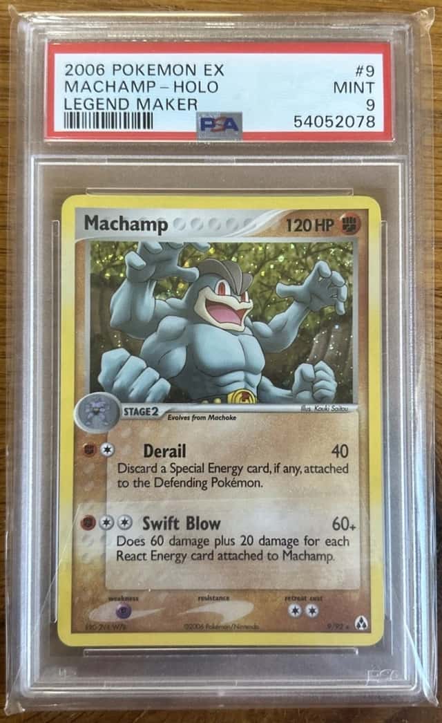 2006 POKEMON EX LEGEND MAKER #9 MACHAMP-HOLO PSA 9
