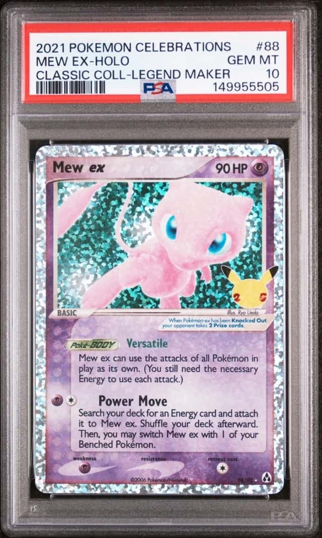 2021 POKEMON CELEBRATIONS CLASSIC COLLECTION #88 MEW EX-HOLO PSA 10