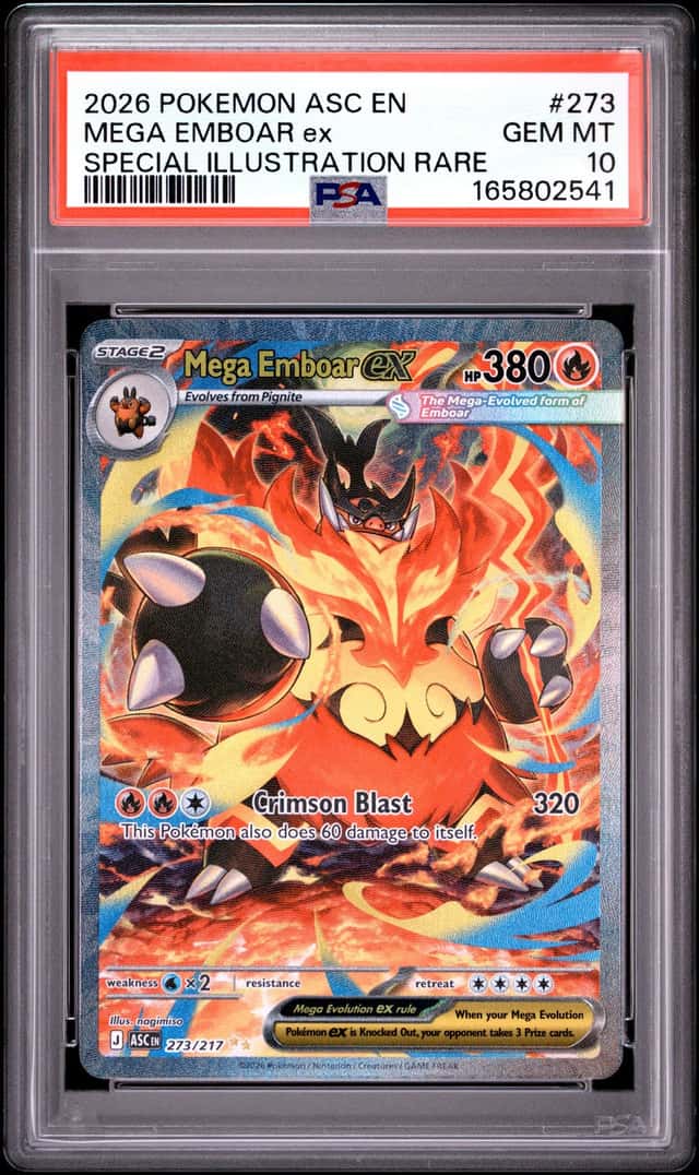 2026 Pokemon Ascended Heroes Special Illustration Rare Mega Emboar Ex #273