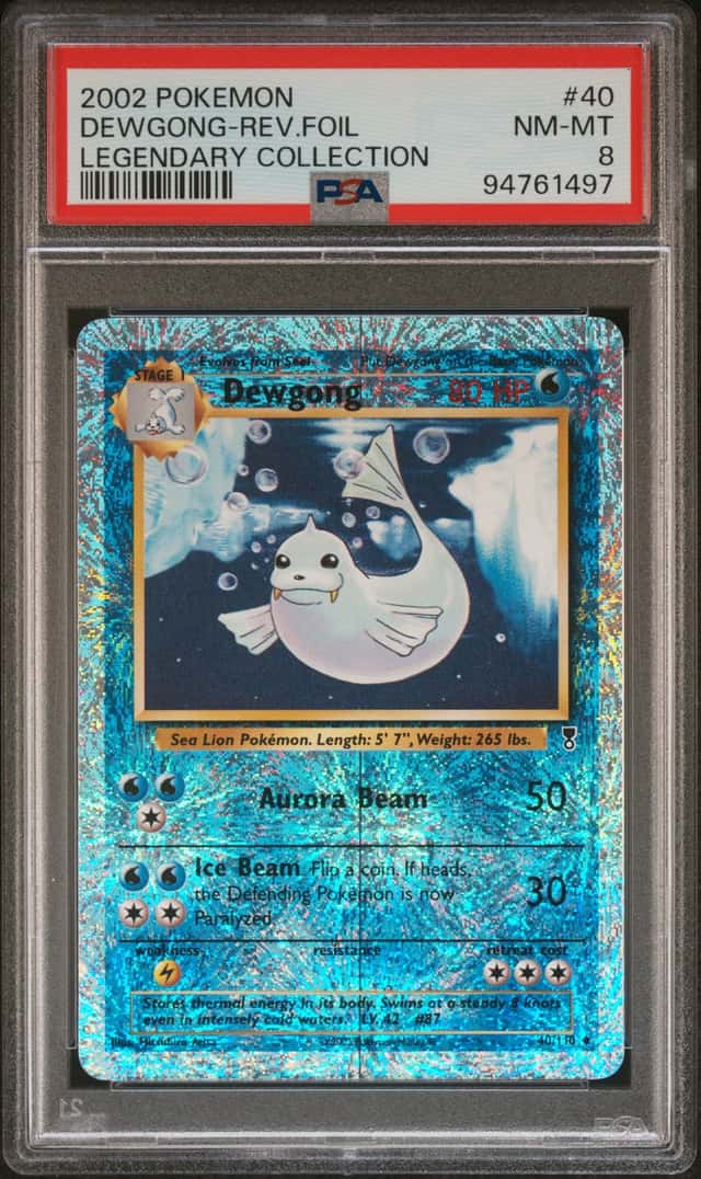 2002 Pokemon Legendary Collection Reverse Holo Dewgong #40