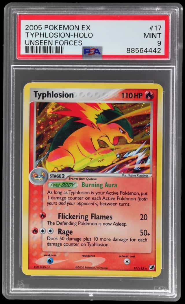 2005 Pokemon Ex Unseen Forces Holo Typhlosion #17