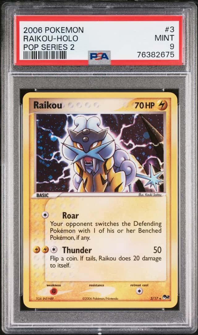 2006 Pokemon Pop Series 2 Holo Raikou #3