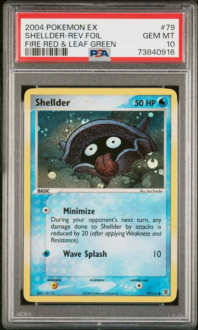 2004 Pokemon Ex Fire Red Leaf Green Reverse Holo Shellder #79