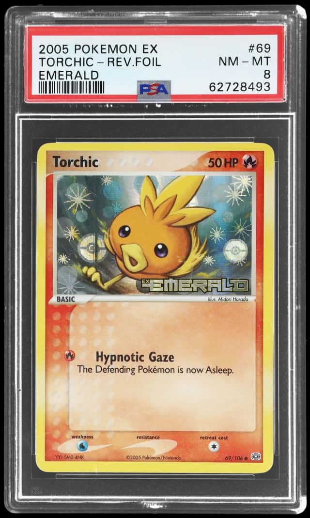 2005 Pokemon Ex Emerald Reverse Holo Torchic #69
