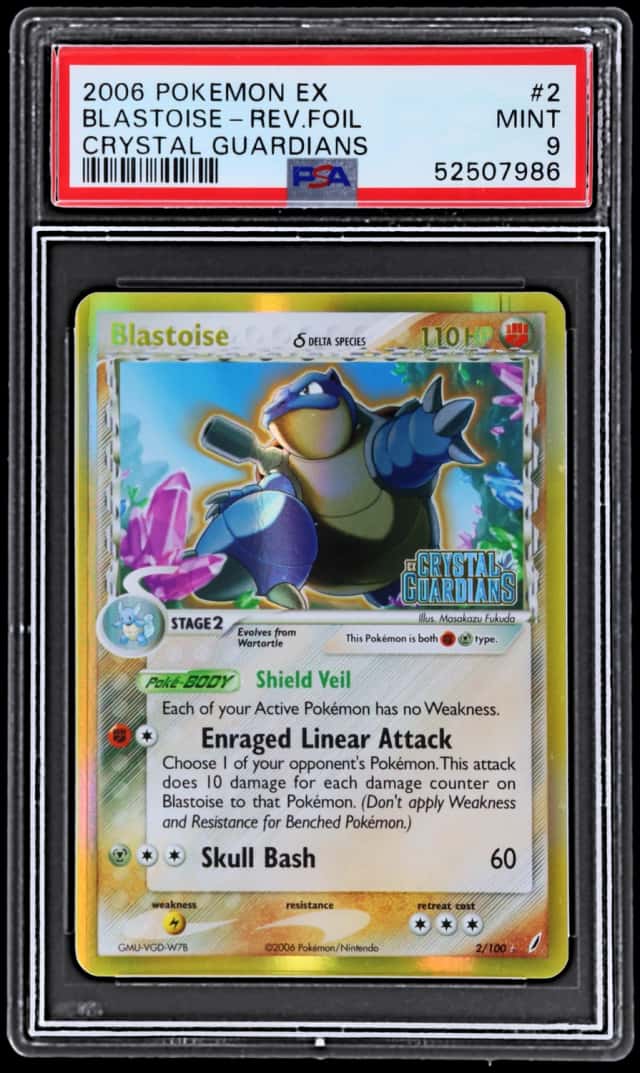 2006 Pokemon Ex Crystal Guardians Reverse Holo Blastoise #2