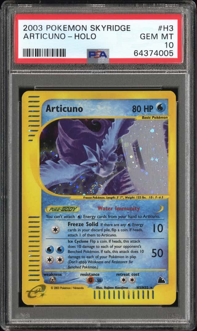 2003 Pokemon Skyridge Holo Articuno #H3