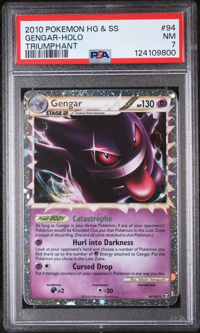 GENGAR PRIME HG&SS TRIUMPHANT 94/102 PSA GEM MINT Pokemon Card
