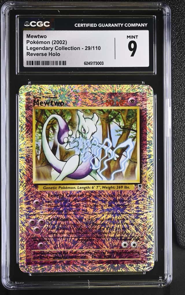 2002 Pokemon Legendary Collection #29 Mewtwo Reverse Holo Foil CGC 9 MINT
