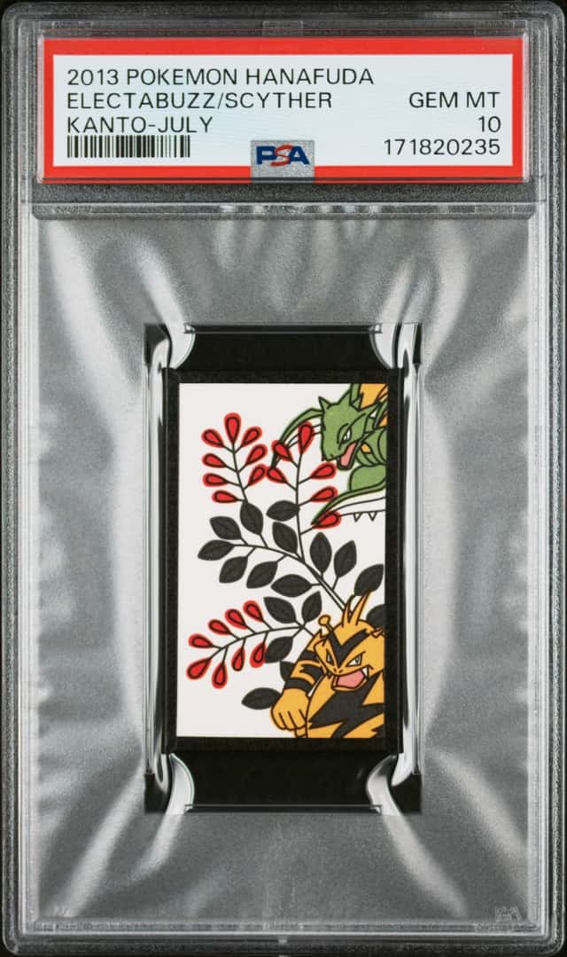 2013 Pokemon Hanafuda Kanto July Electabuzz Scyther PSA 10 GEM MINT