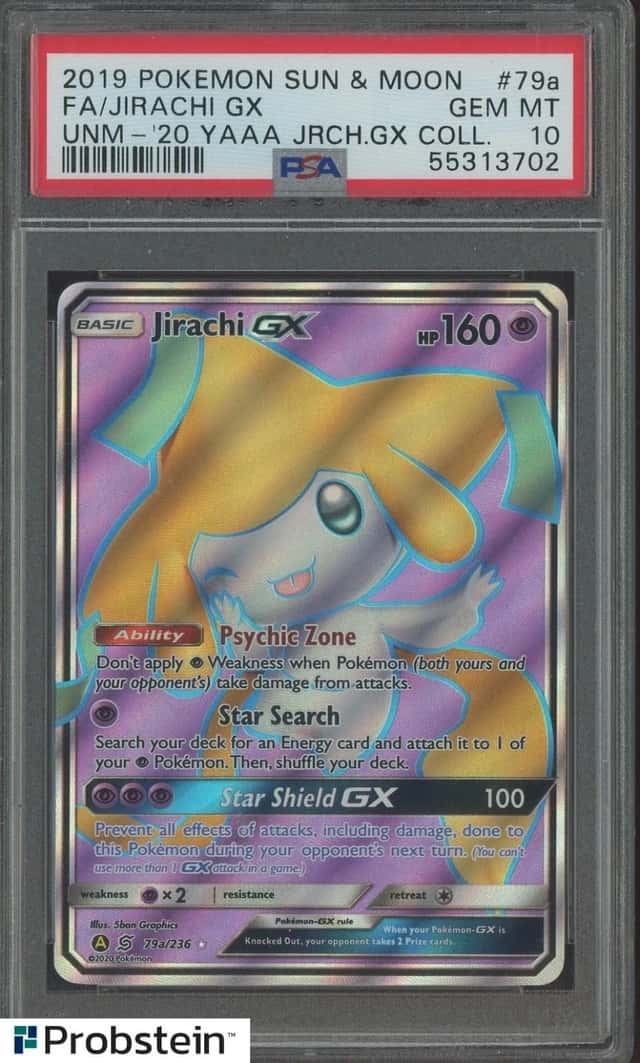 2019 Pokemon Sun & Moon JRCH GX COLL. #79a FA/Jirachi GX PSA 10 GEM MINT