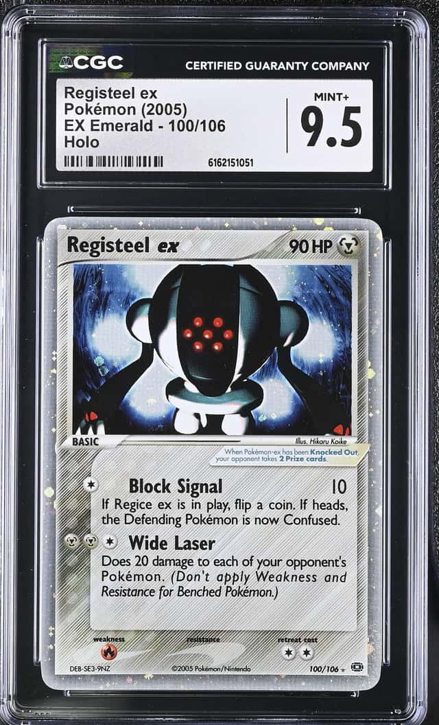 Pokémon Registeel ex 100/106 EX Emerald 2005 Holo CGC 9.5 Mint+ POP 6
