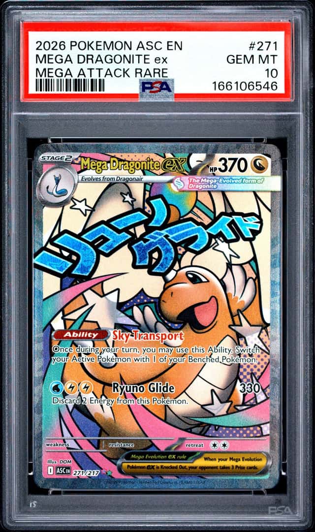PSA 10 Mega Dragononite ex 271/217 Ascended Heroes Holo Mega Attack Rare