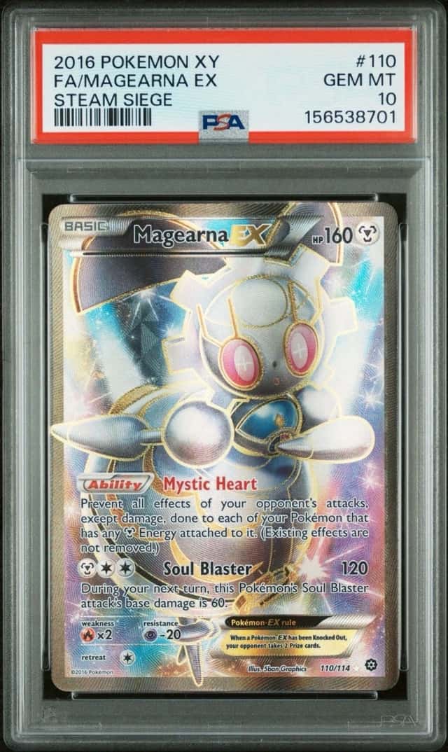 Pokémon TCG Magearna EX Full Art Holo 110/114 XY Steam Siege PSA 10 156538701