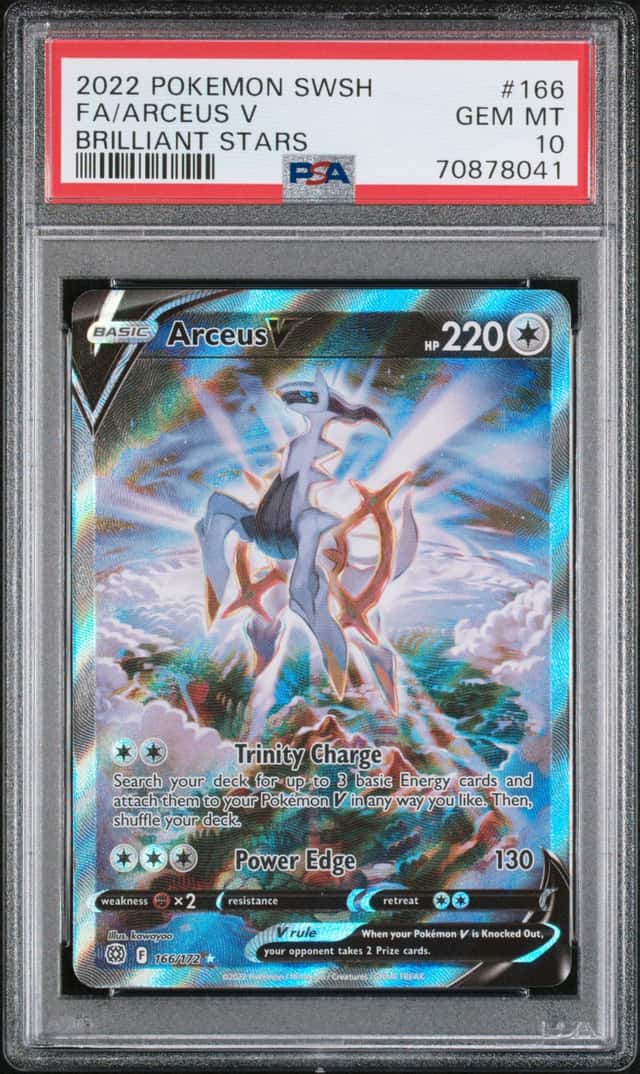 Pokemon TCG Arceus V 166/172 Brilliant Stars Full Art Holo PSA 10 #70878041